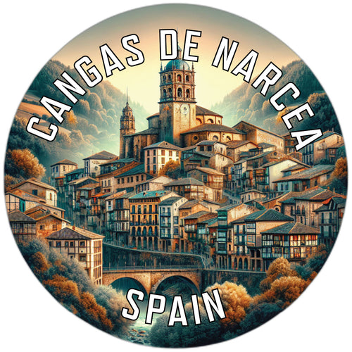 Cangas de Narcea Spain Souvenir Die Cut Flat Magnet 6-Inch