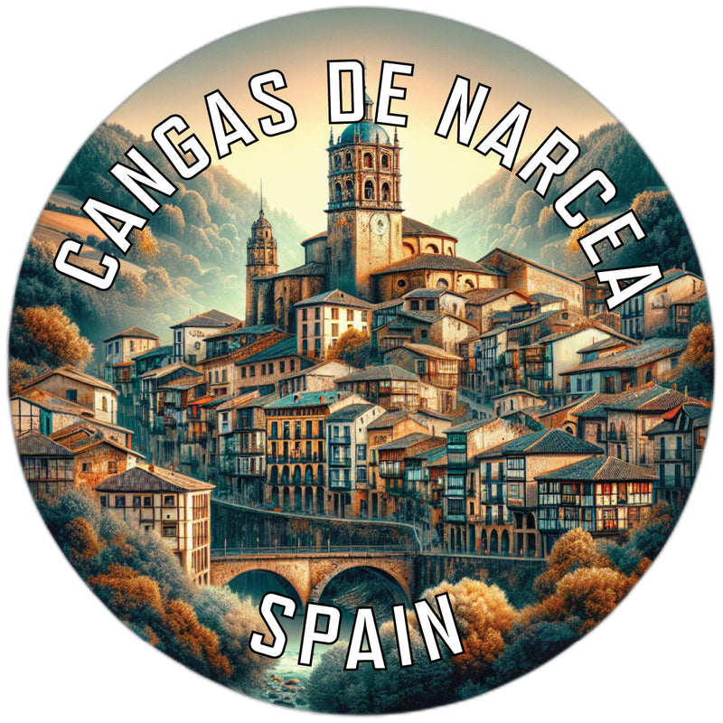 Cangas de Narcea Spain Souvenir Die Cut Flat Magnet 6-Inch