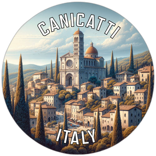 Canicatti Italy Souvenir Die Cut Flat Magnet 2-Inch