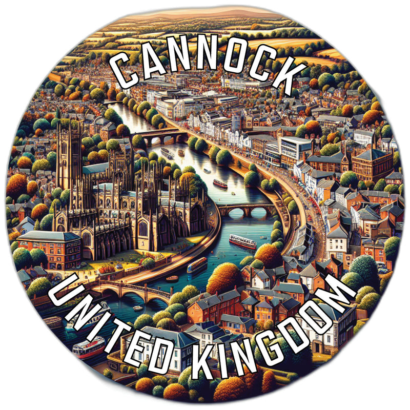 Cannock United Kingdom Souvenir Die Cut Flat Magnet 2-Inch