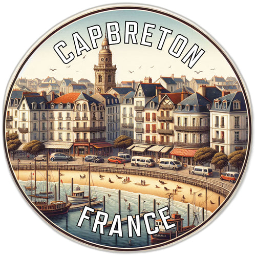 Capbreton France Souvenir Die Cut Flat Magnet 6-Inch