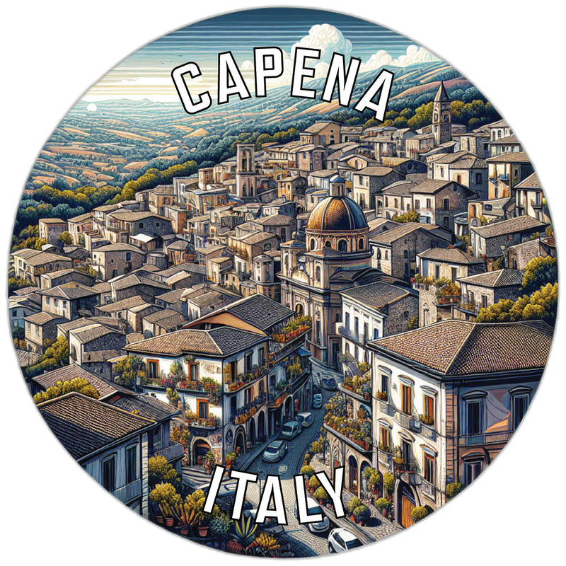 Capena Italy Souvenir Die Cut Flat Magnet 2-Inch