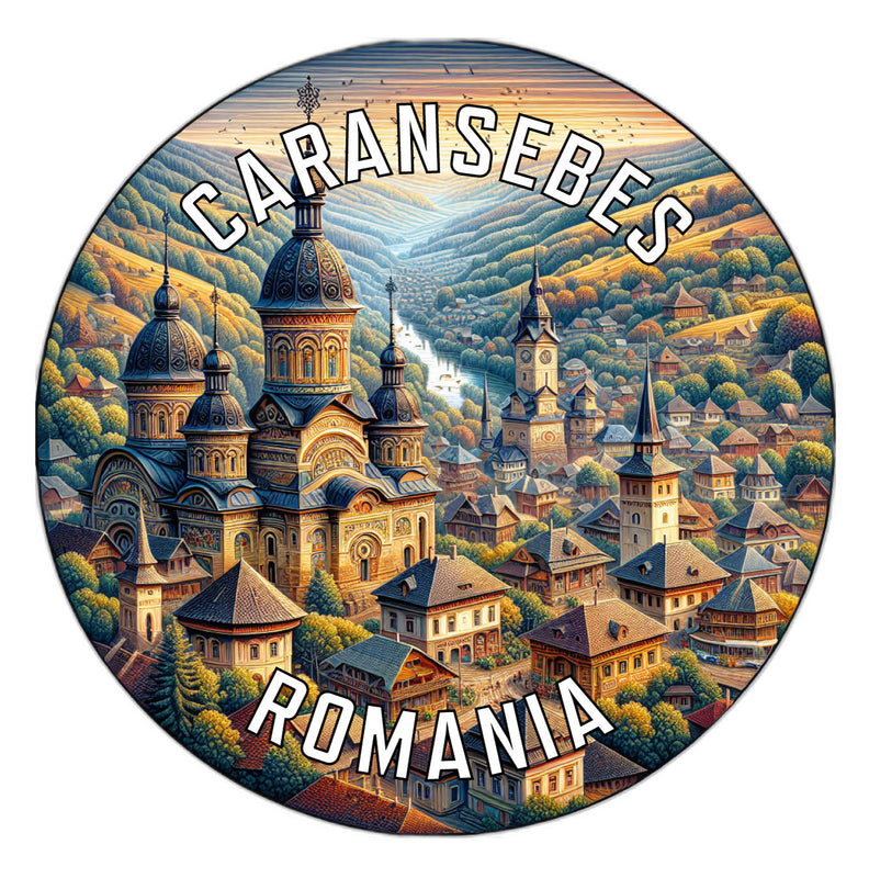 Caransebes Romania Souvenir Die Cut Flat Magnet 6-Inch