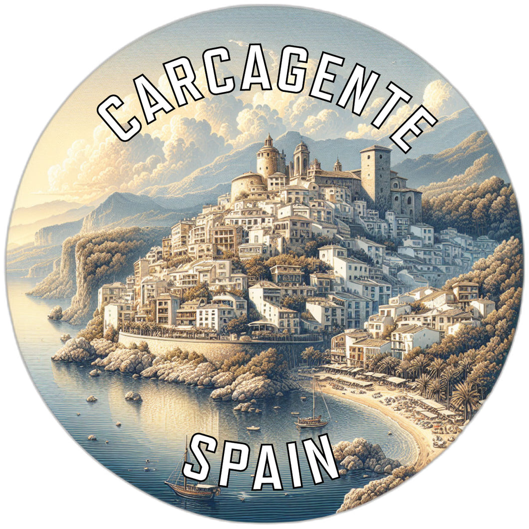 Carcagente Spain Souvenir Die Cut Flat Magnet 6-Inch