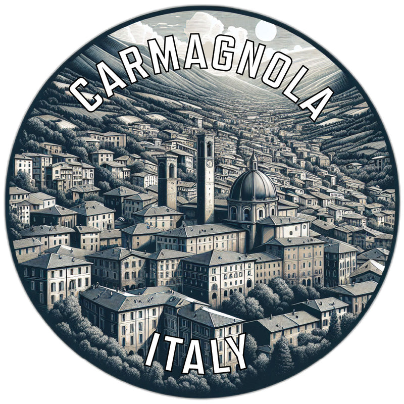Carmagnola Italy Souvenir Die Cut Flat Magnet 6-Inch
