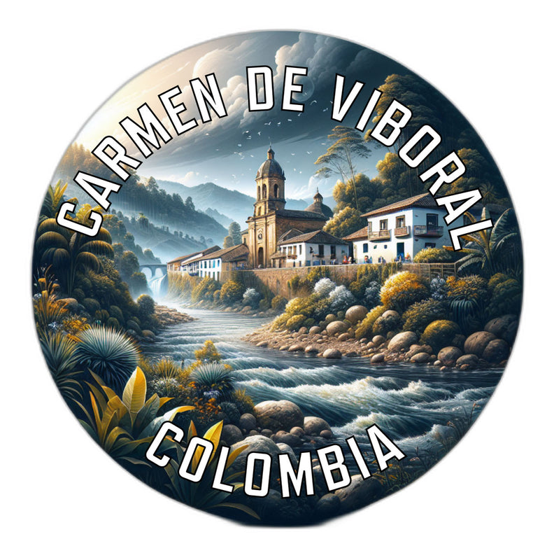 Carmen de Viboral Colombia Souvenir Die Cut Flat Magnet 2-Inch
