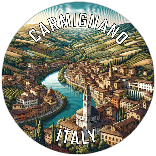 Carmignano Italy Souvenir Die Cut Flat Magnet 2-Inch