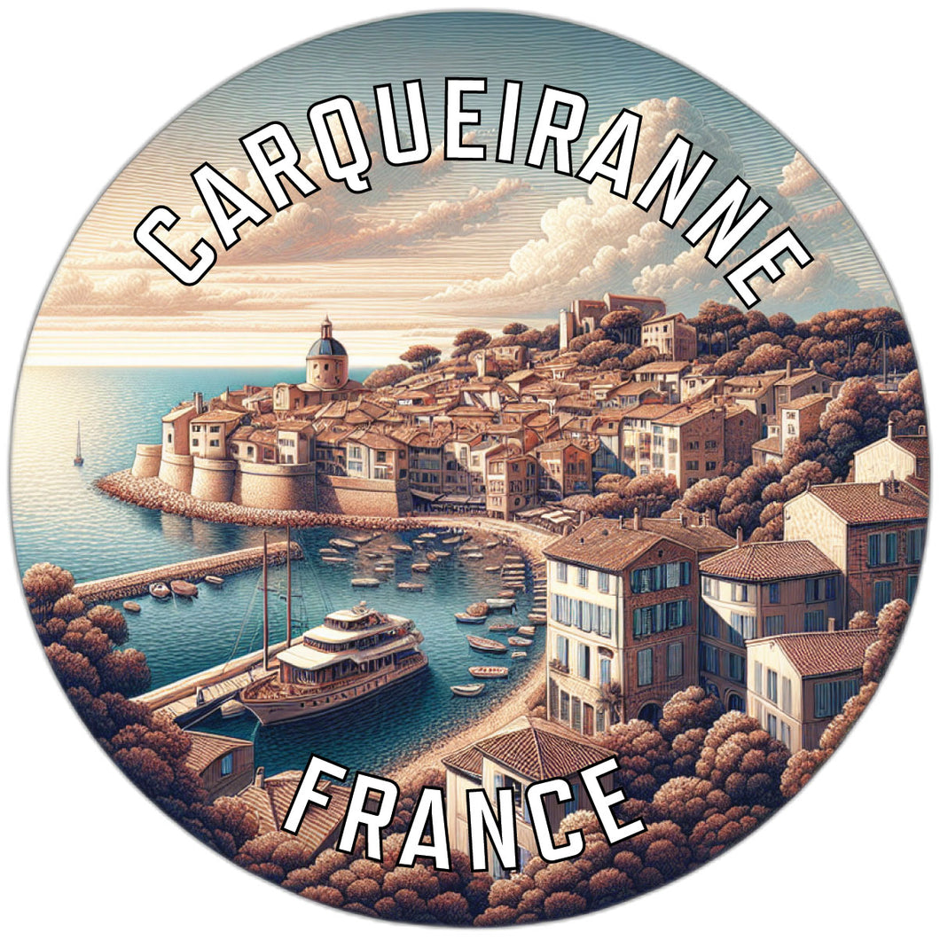 Carqueiranne France Souvenir Die Cut Flat Magnet 6-Inch