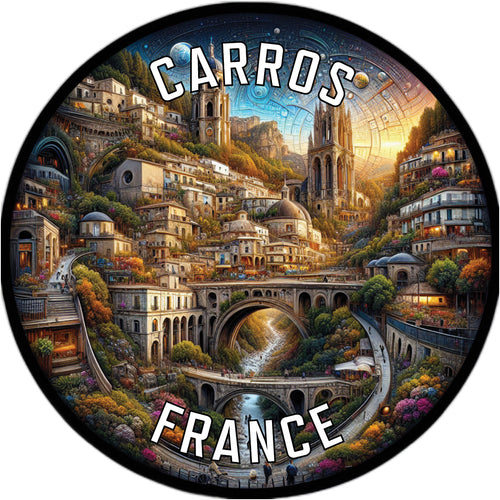 Carros France Souvenir Die Cut Flat Magnet 6-Inch