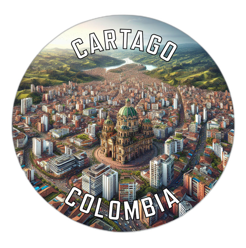 Cartago Colombia Souvenir Die Cut Flat Magnet 2-Inch