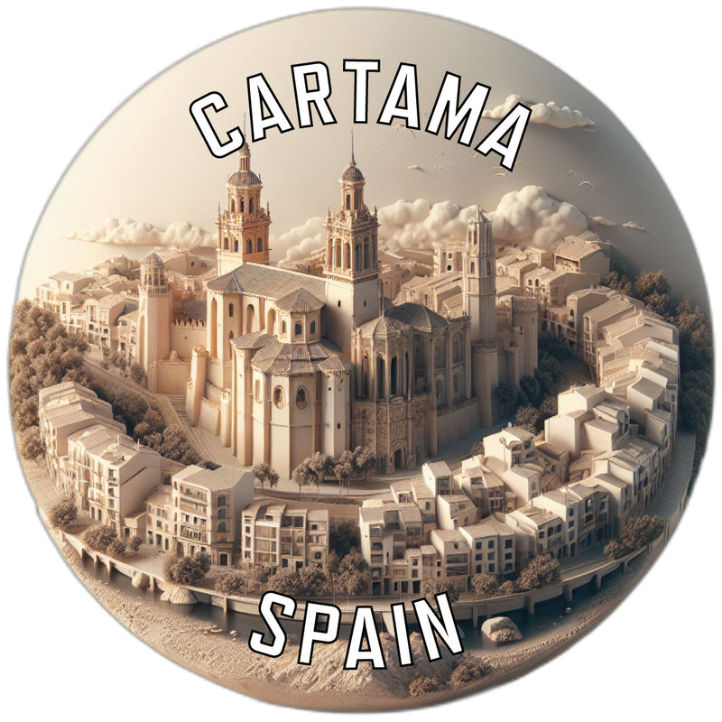 Cartama Spain Souvenir Die Cut Flat Magnet 2-Inch