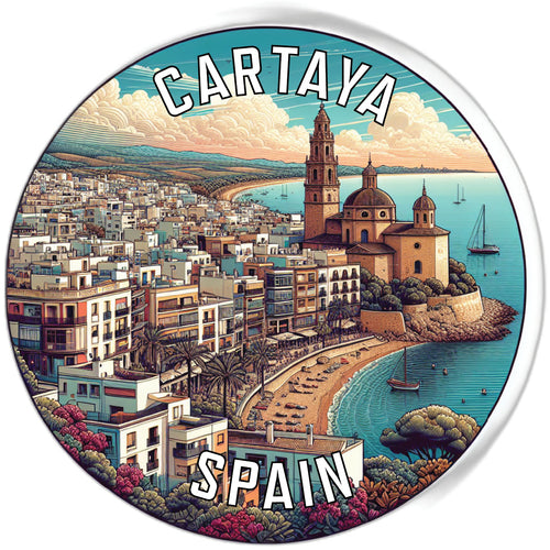 Cartaya Spain Souvenir Die Cut Flat Magnet 2-Inch