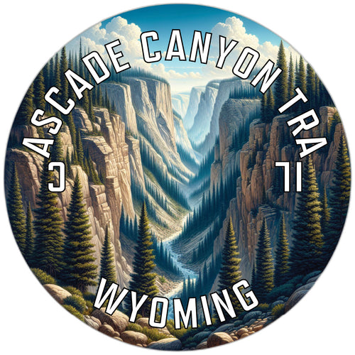 Cascade Canyon Trail Souvenir Die Cut Flat Magnet 6-Inch