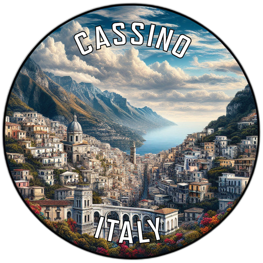 Cassino Italy Souvenir Die Cut Flat Magnet 6-Inch
