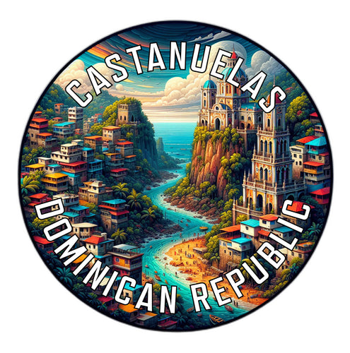 Castanuelas Dominican Republic Souvenir Vinyl Decal Sticker 2-Inch