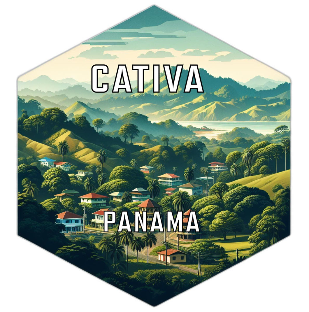 Cativa Panama Travel Destination Souvenir Vinyl Decal Sticker 2-Inch