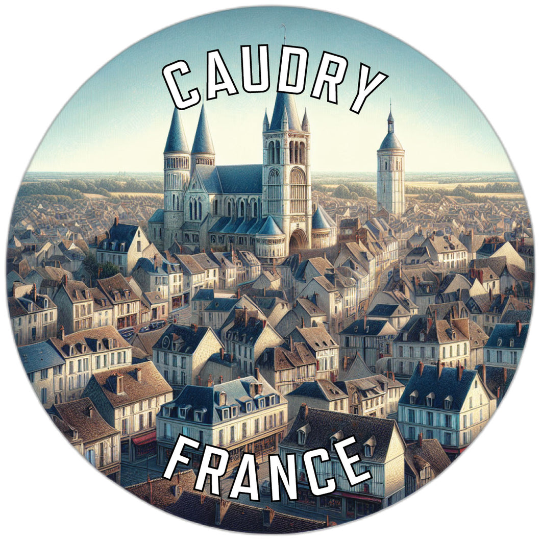 Caudry France Souvenir Vinyl Decal Sticker 2-Inch