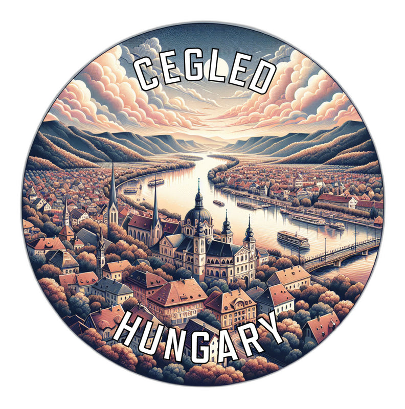 Cegled Hungary Souvenir Die Cut Flat Magnet 6-Inch