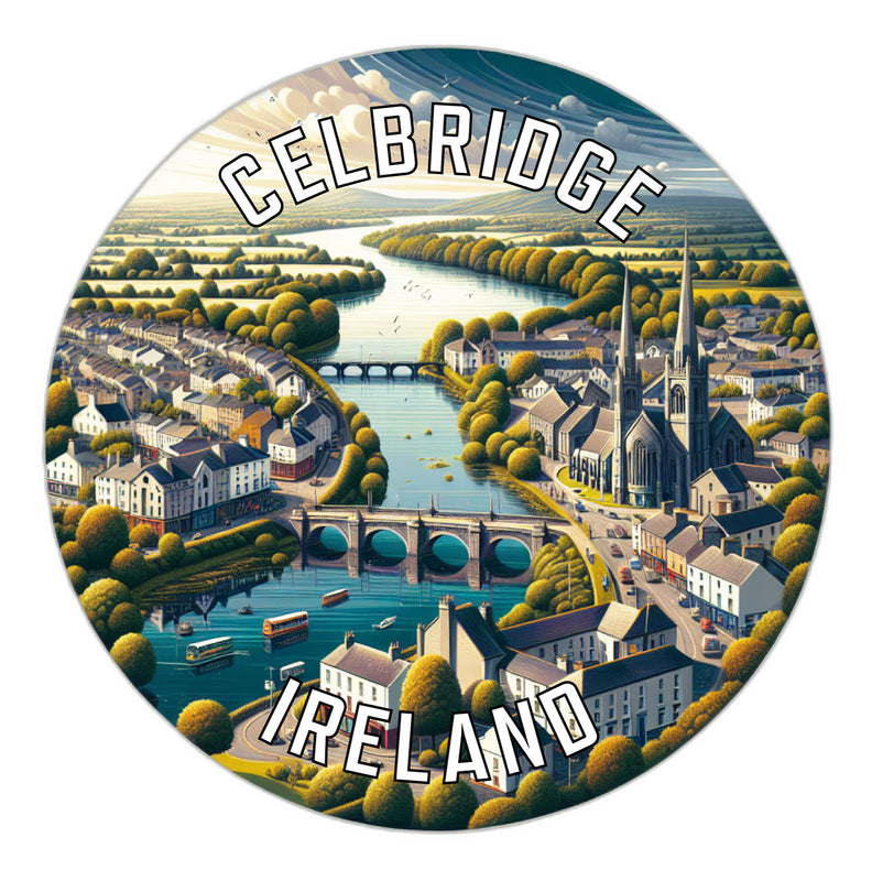 Celbridge Ireland Souvenir Die Cut Flat Magnet 2-Inch