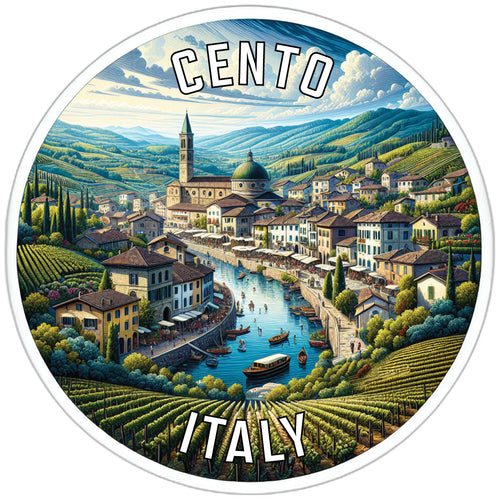 Cento Italy Souvenir Die Cut Flat Magnet 2-Inch