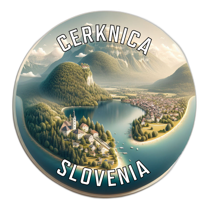 Cerknica Slovenia Souvenir Die Cut Flat Magnet 6-Inch