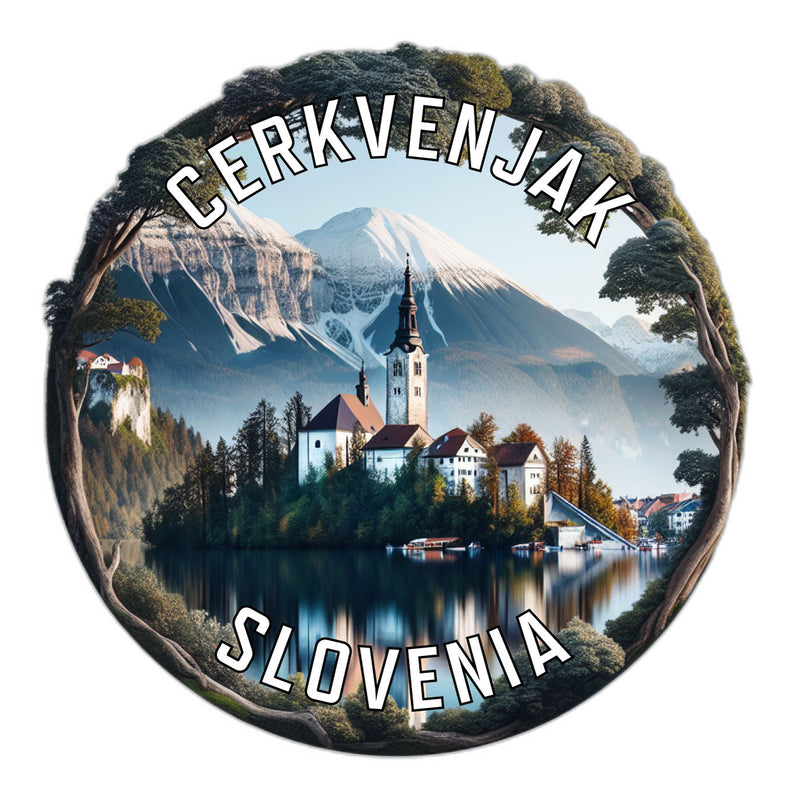 Cerkvenjak Slovenia Souvenir Die Cut Flat Magnet 2-Inch