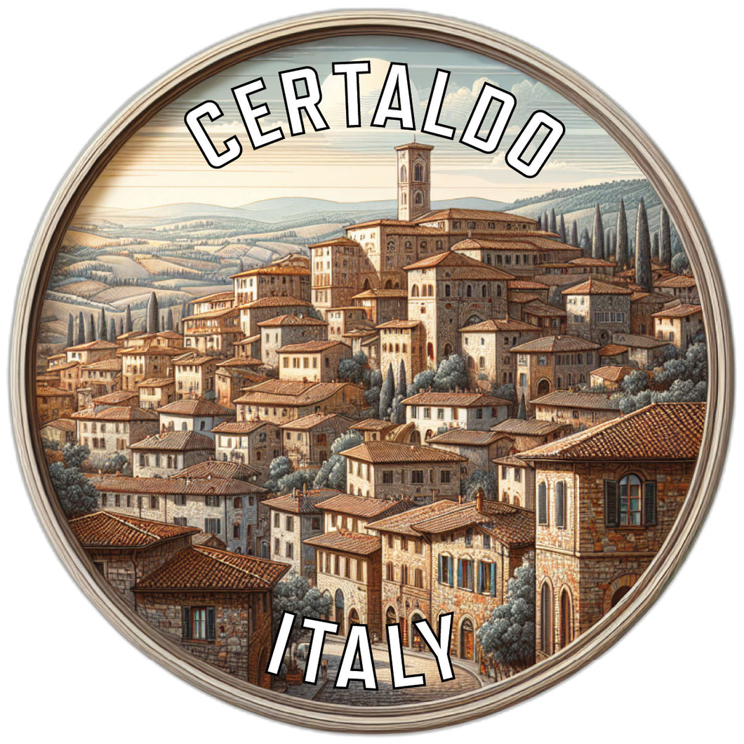 Certaldo Italy Souvenir Die Cut Flat Magnet 6-Inch