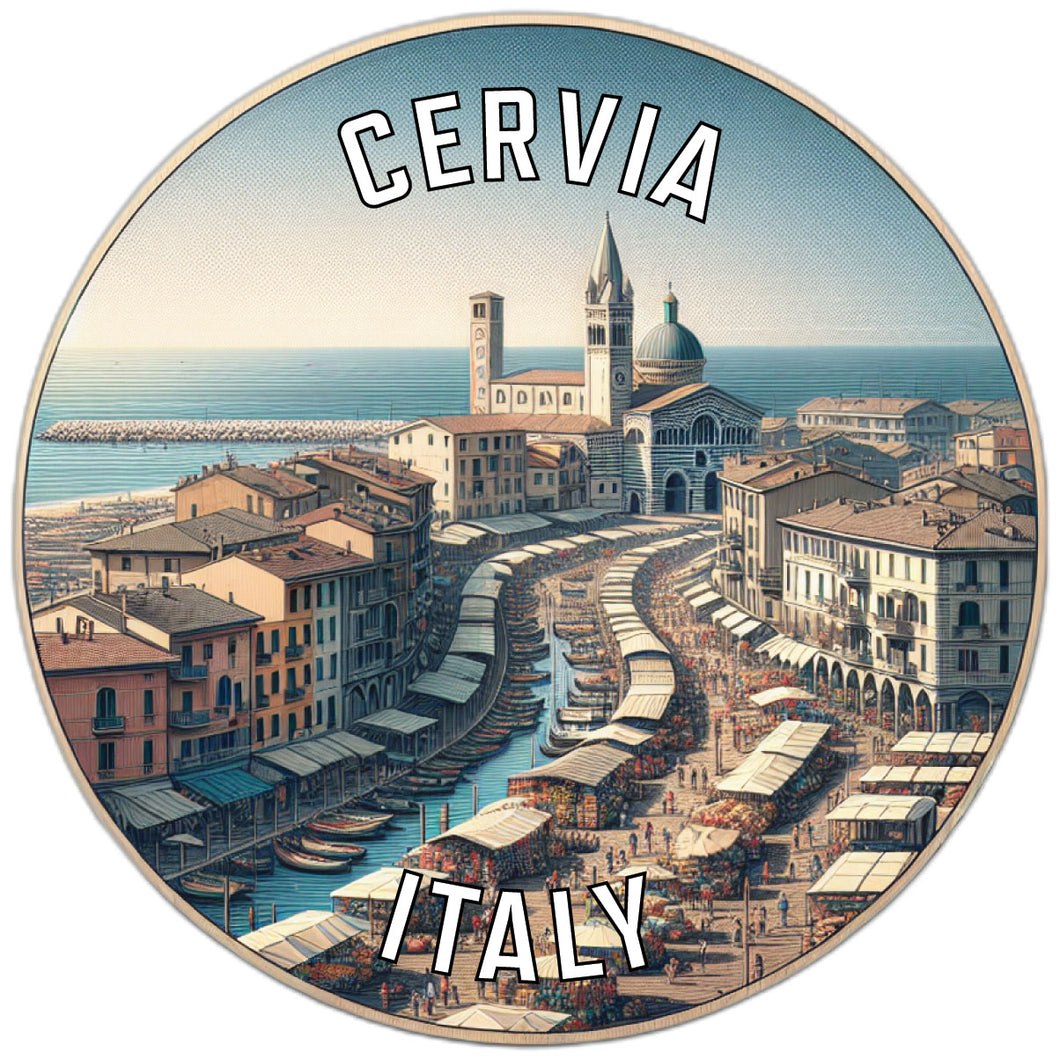 Cervia Italy Souvenir Die Cut Flat Magnet 2-Inch