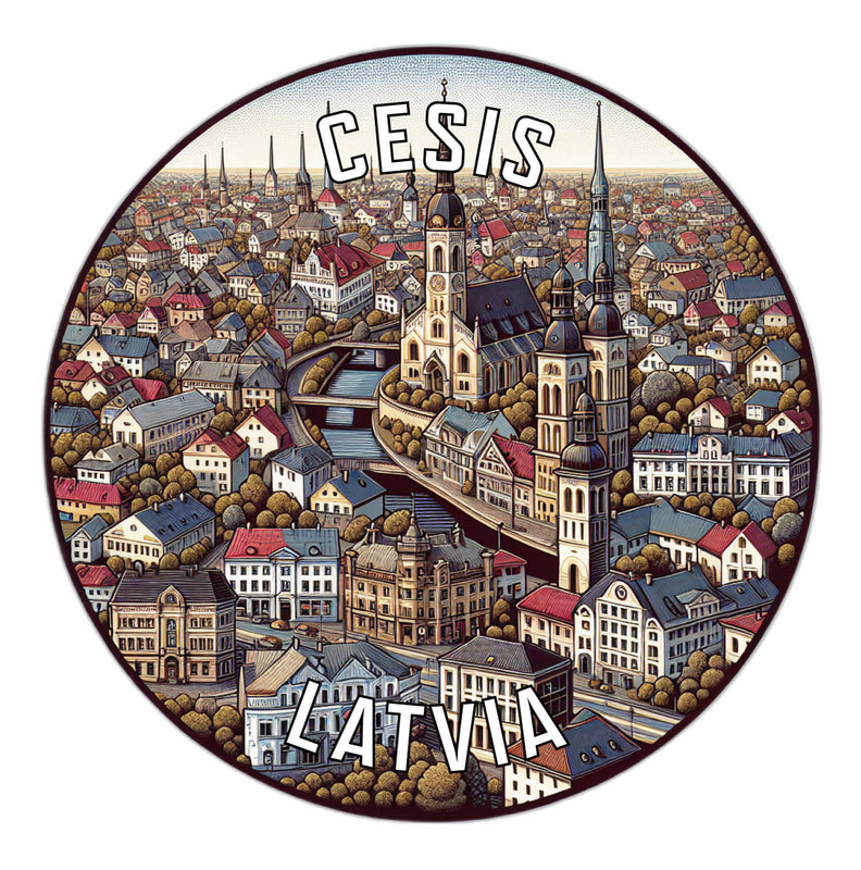 Cesis Latvia Souvenir Vinyl Decal Sticker 2-Inch