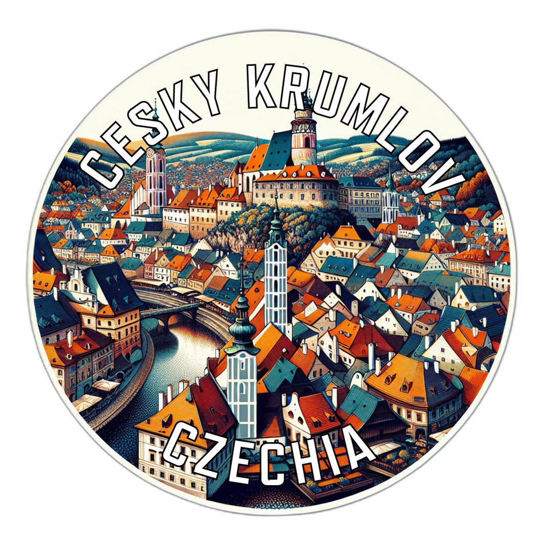 Cesky Krumlov Czechia Souvenir Die Cut Flat Magnet 6-Inch