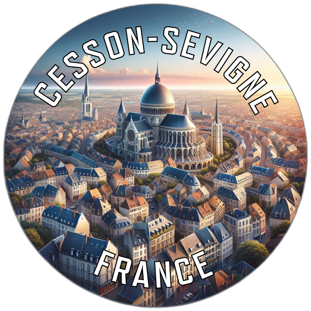 Cesson Sevigne France Souvenir Die Cut Flat Magnet 2-Inch
