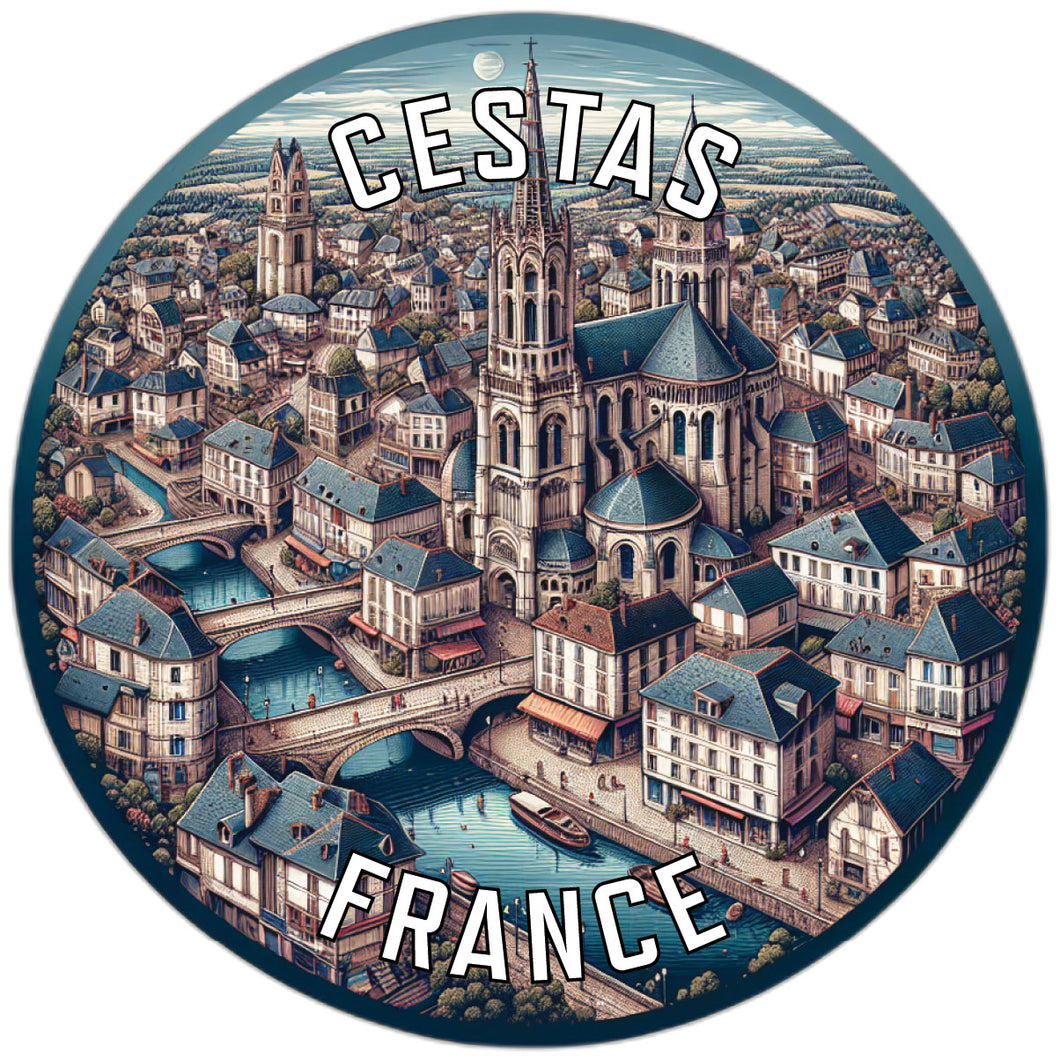 Cestas France Souvenir Vinyl Decal Sticker 6-Inch