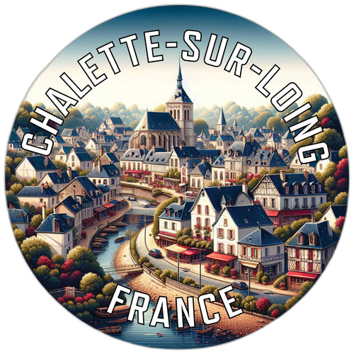 Chalette sur Loing France Souvenir Die Cut Flat Magnet 2-Inch