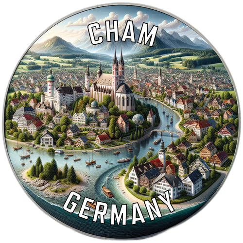 Cham Germany Souvenir Vinyl Decal Sticker 6-Inch