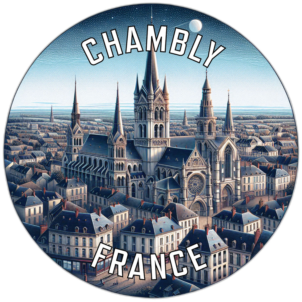 Chambly France Souvenir Die Cut Flat Magnet 2-Inch