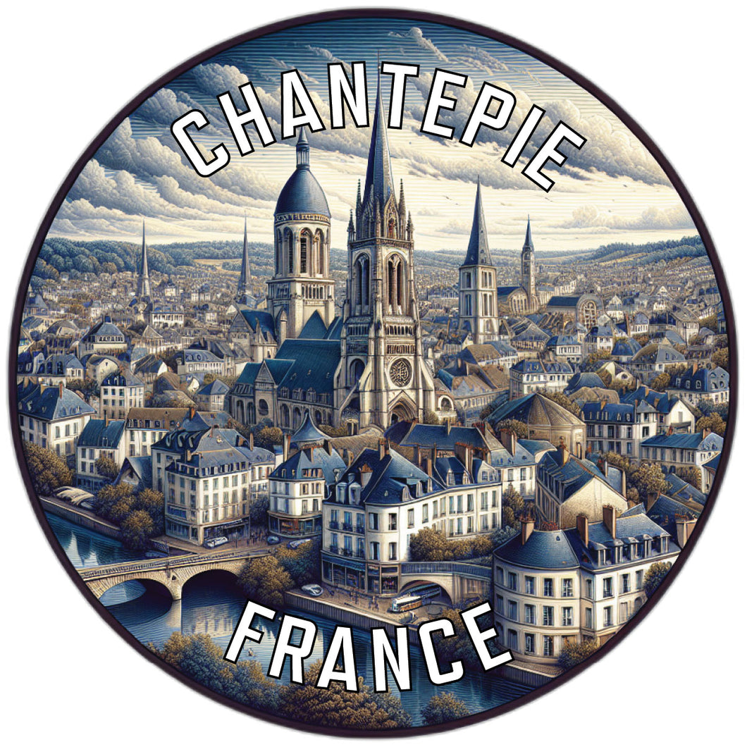Chantepie France Souvenir Die Cut Flat Magnet 2-Inch