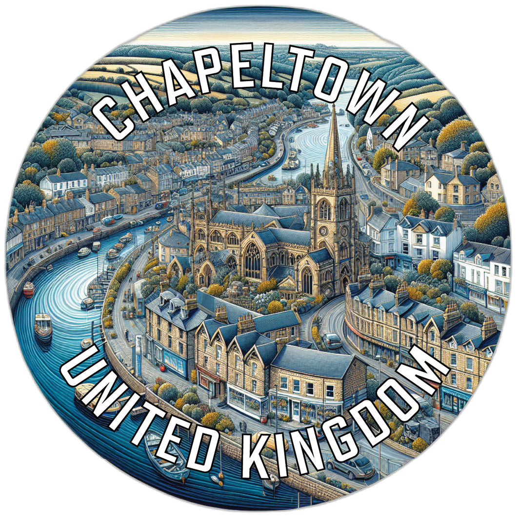 Chapeltown United Kingdom Souvenir Die Cut Flat Magnet 6-Inch
