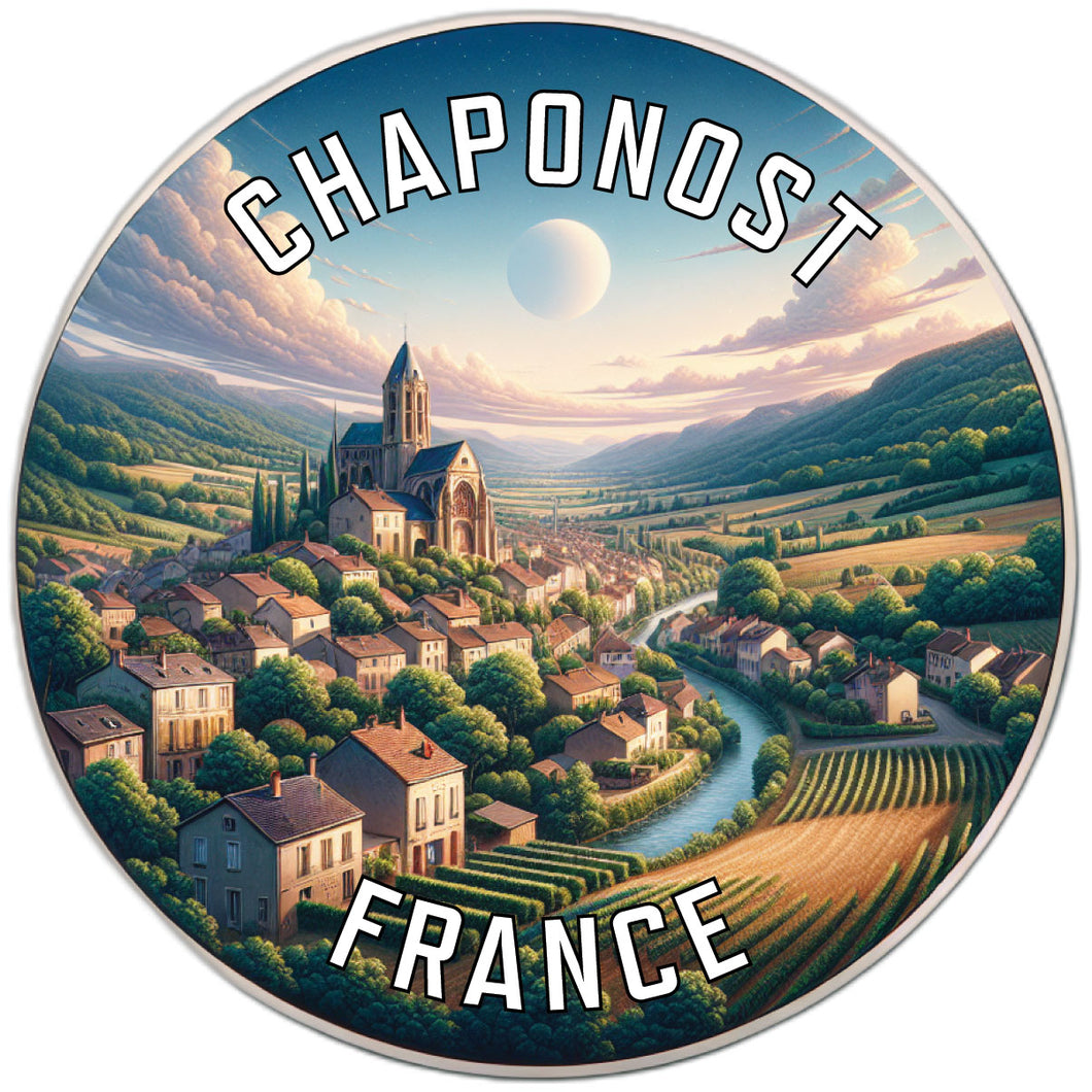 Chaponost France Souvenir Die Cut Flat Magnet 2-Inch