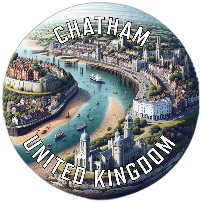 Chatham United Kingdom Souvenir Die Cut Flat Magnet 6-Inch
