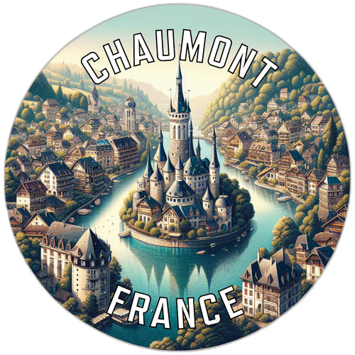 Chaumont France Souvenir Die Cut Flat Magnet 6-Inch