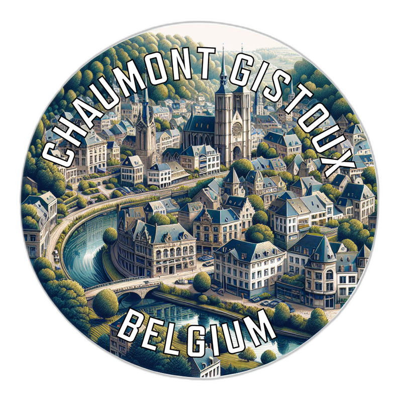Chaumont Gistoux Belgium Souvenir Die Cut Flat Magnet 2-Inch