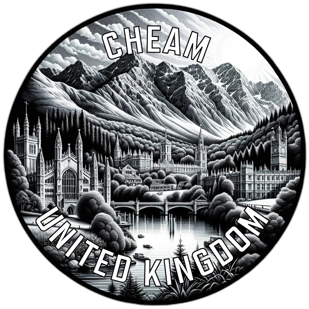 Cheam United Kingdom Souvenir Die Cut Flat Magnet 2-Inch