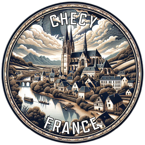 Checy France Souvenir Die Cut Flat Magnet 6-Inch
