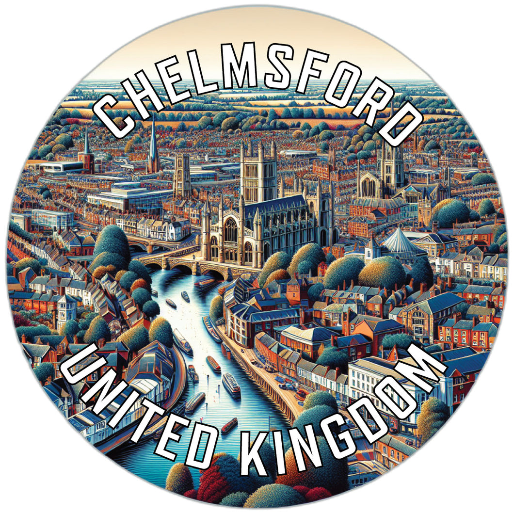 Chelmsford United Kingdom Souvenir Die Cut Flat Magnet 2-Inch