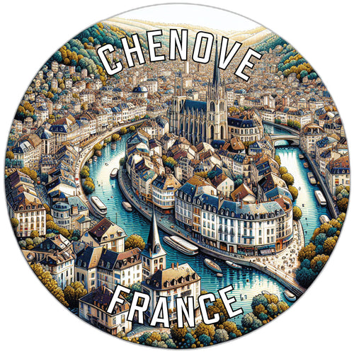 Chenove France Souvenir Vinyl Decal Sticker 3-Inch