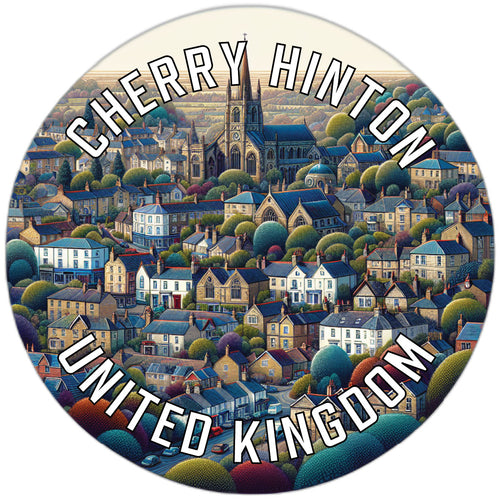 Cherry Hinton United Kingdom Souvenir Die Cut Flat Magnet 6-Inch