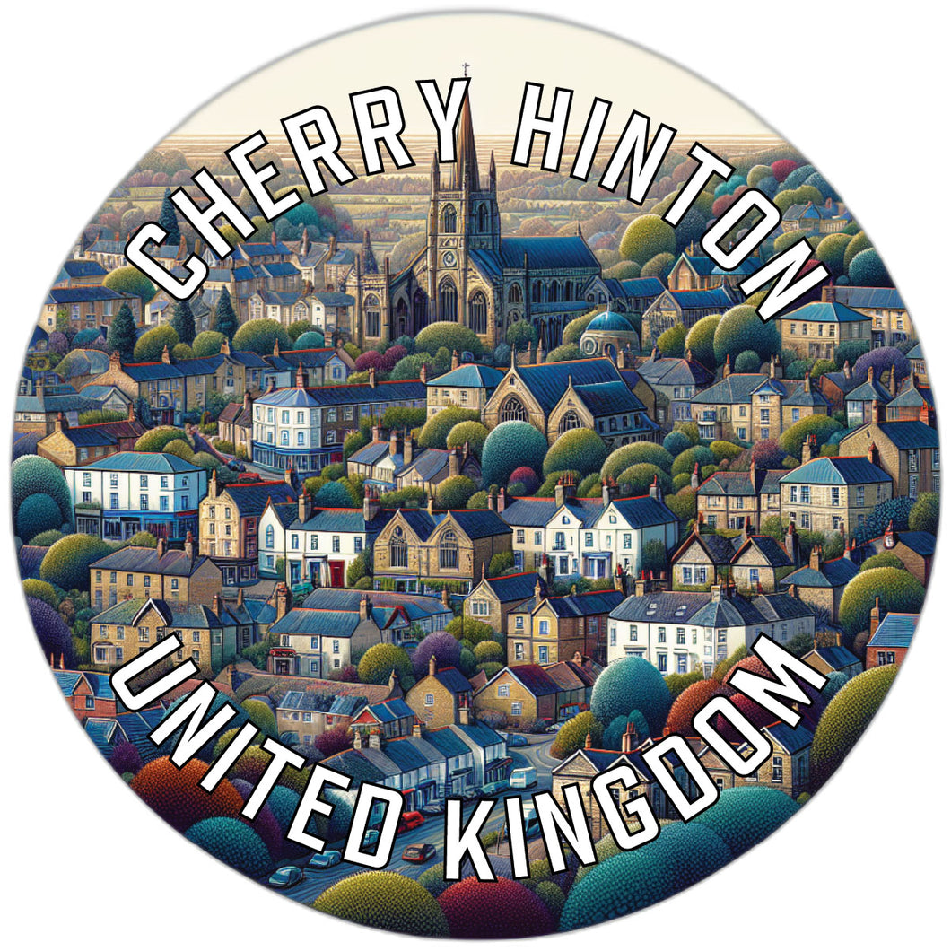 Cherry Hinton United Kingdom Souvenir Die Cut Flat Magnet 6-Inch