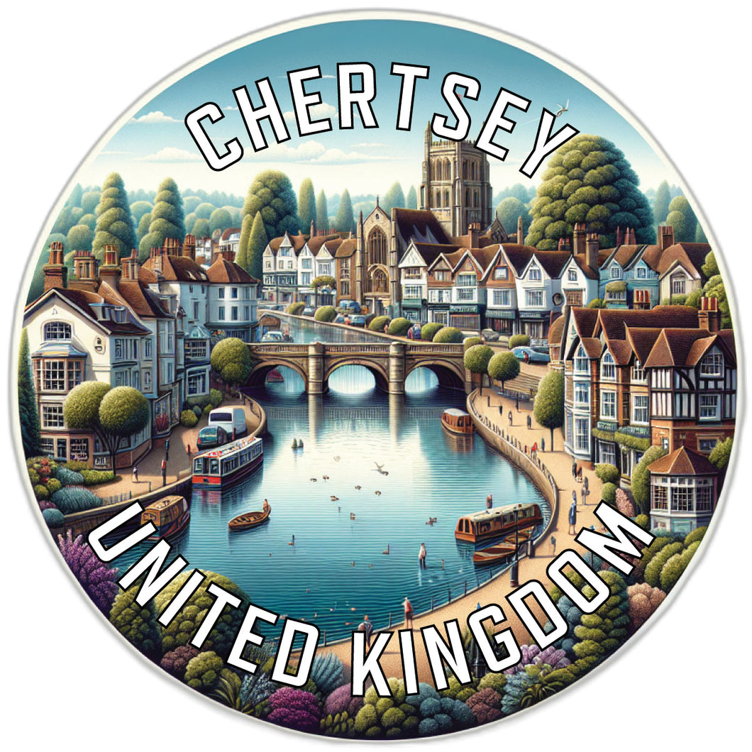 Chertsey United Kingdom Souvenir Die Cut Flat Magnet 2-Inch