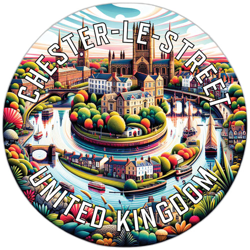 Chester le Street United Kingdom Souvenir Die Cut Flat Magnet 2-Inch