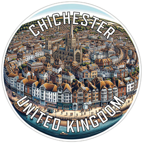 Chichester United Kingdom Souvenir Die Cut Flat Magnet 2-Inch